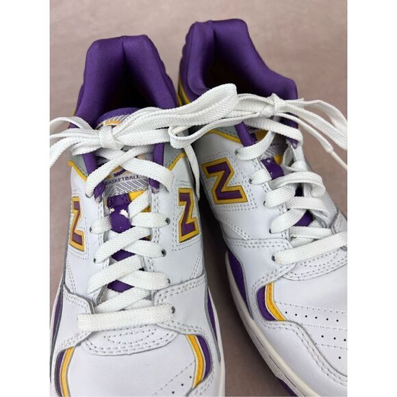 Vintage 1980s New Balance James Worthy Lakers Purple Basketball Shoes Size 8.5 B main image 5